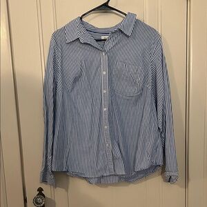 Blue Striped Menswear Shirt